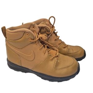 Nike Manoa Brown Tan Boots Size 3 Youth Kids Boys Girls Lace Up Shoes